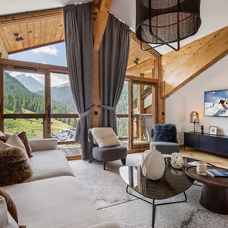 Luxury Penthouse - Panoramic Views, Walkway Balcony, Private Floor Lägenhet Courchevel